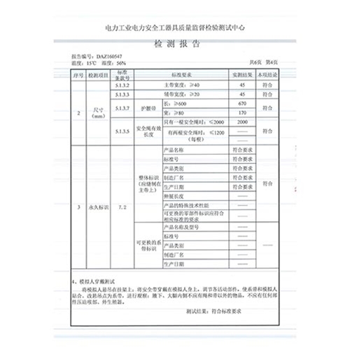 安全带检测报告