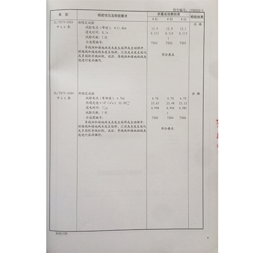 苏州 个人保安线 0.4KV检测报告